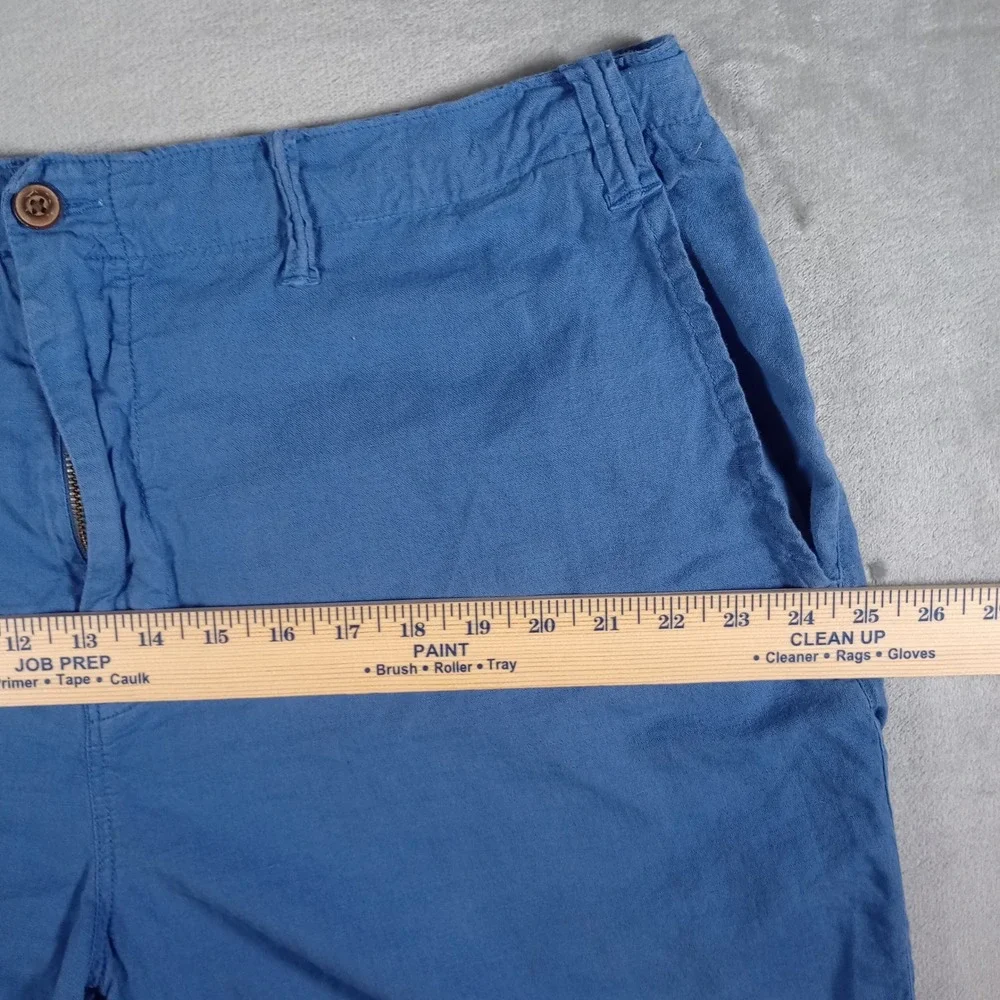 Polo Ralph Lauren Shorts Mens 40 Blue Linen Cotton Classic Fit Nautical Summer